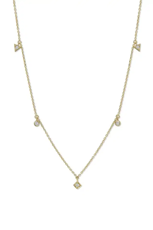 Cléo Erika Floating Geometric Crew Necklace