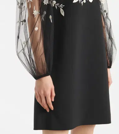 Carolina Herrera Embroidered puff-sleeve minidress | Thumbnail 4