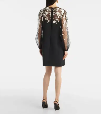 Carolina Herrera Embroidered puff-sleeve minidress | Thumbnail 6
