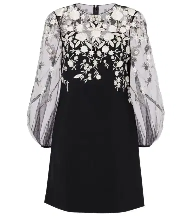 Carolina Herrera Embroidered puff-sleeve minidress | Thumbnail 1