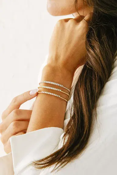 DANA REBECCA DESIGNS Diamond Ava Bea Flexi Cuff Bracelet | Thumbnail 2
