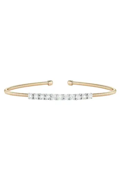 DANA REBECCA DESIGNS Diamond Ava Bea Flexi Cuff Bracelet | Thumbnail 1