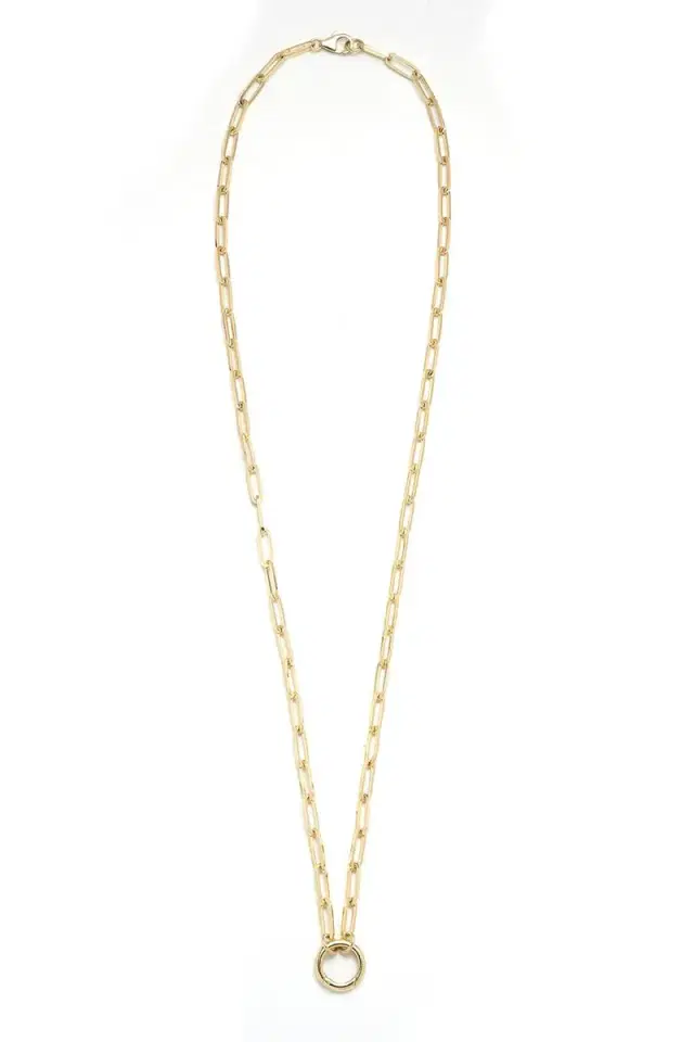 Foundrae Diamond Classic Fob Clip Open Chain - 24in