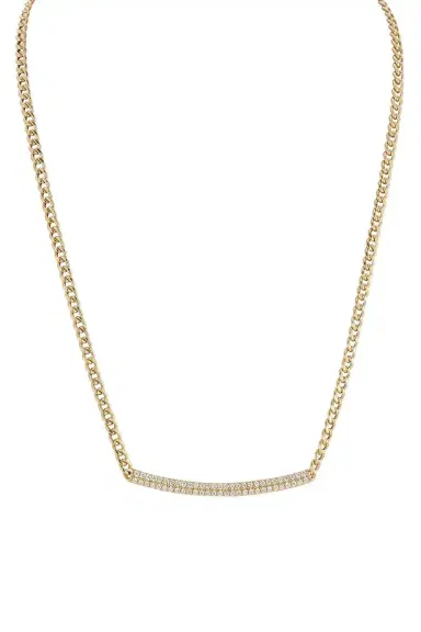 DANA REBECCA DESIGNS Diamond Sylvie Rose Bar Long Necklace | Thumbnail 1