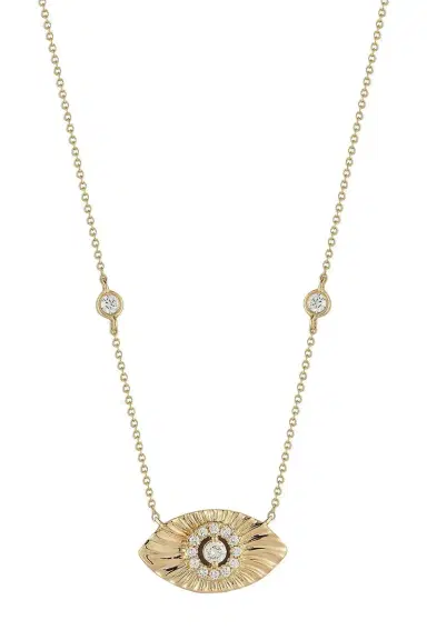 DANA REBECCA DESIGNS Diamond Teddi Paige Evil Eye Necklace | Thumbnail 1