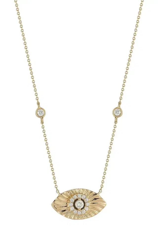 DANA REBECCA DESIGNS Diamond Teddi Paige Evil Eye Necklace