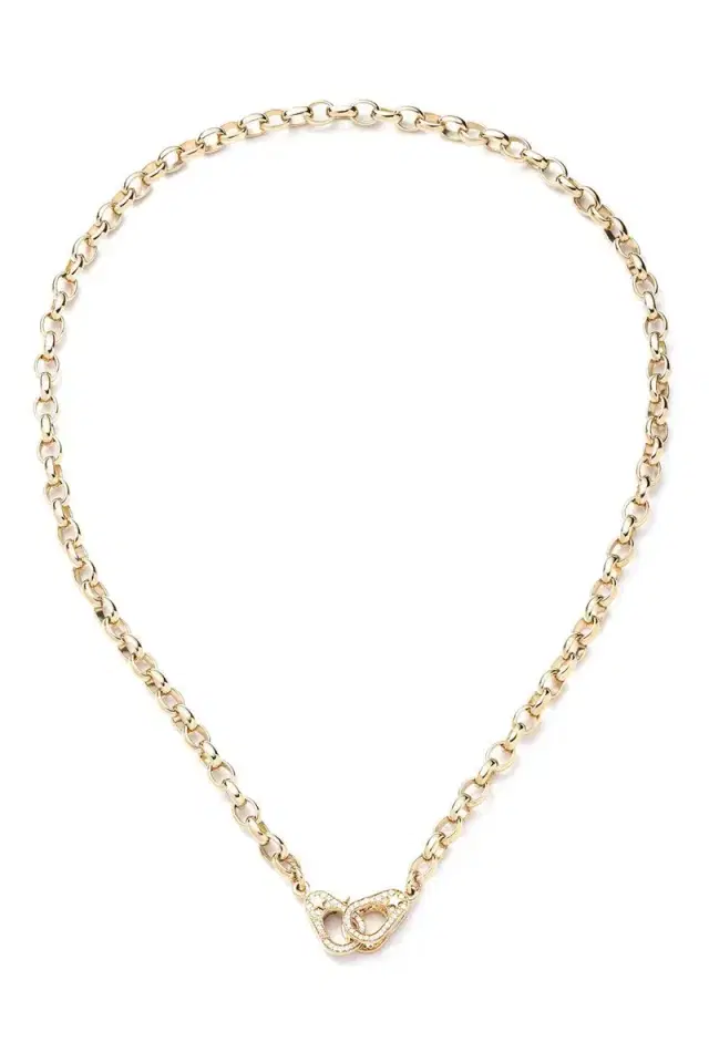 Foundrae Diamonds Sister Hook Heavy Belcher Chain Choker Necklace