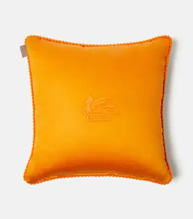 Etro Shanti embroidered printed cotton cushion | Thumbnail 4