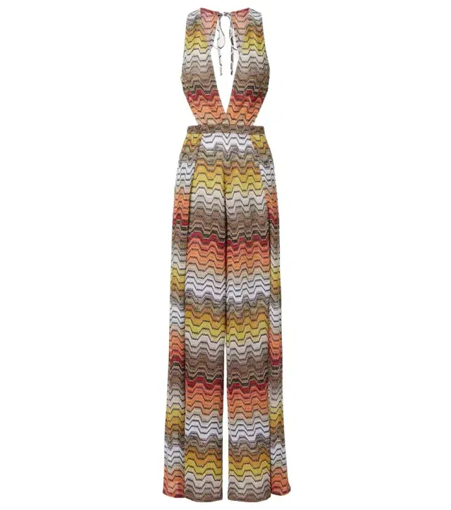 Wave lamé jumpsuit