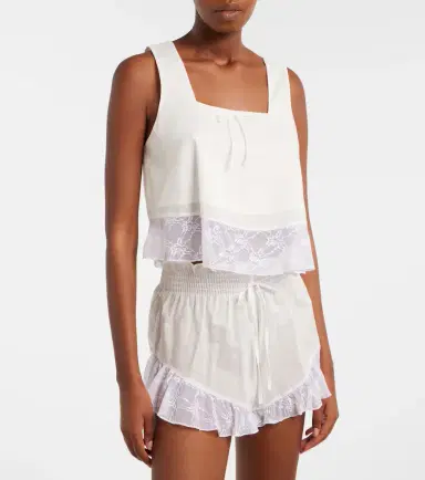 Montce Lace-trimmed cotton shorts | Thumbnail 2