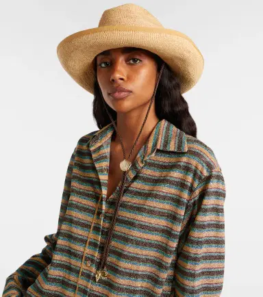 Oséree Oséree Embellished raffia cowboy hat | Thumbnail 4