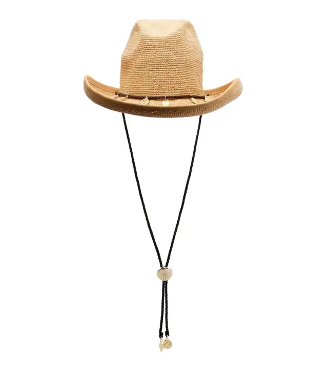 Oseree Oséree Embellished raffia cowboy hat