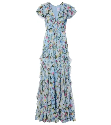 Carolina Herrera Floral ruffled silk gown | Thumbnail 1