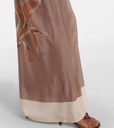 SIR. Azaliea floral silk maxi skirt | Thumbnail 5