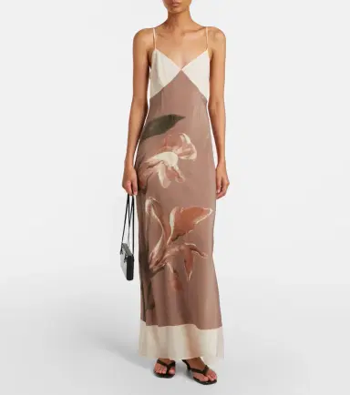 SIR. Azaliea floral silk max dress | Thumbnail 5