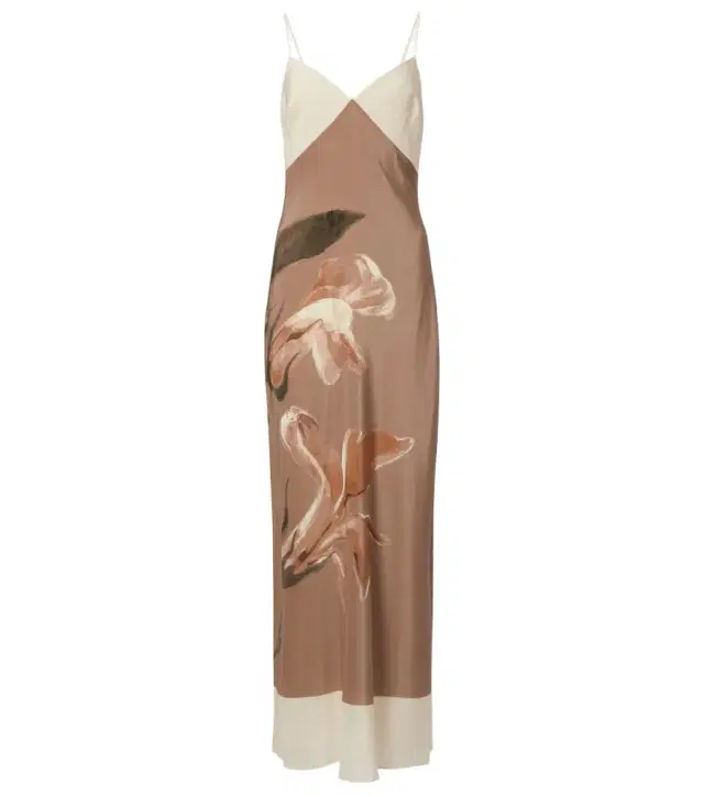 SIR Azaliea floral silk max dress