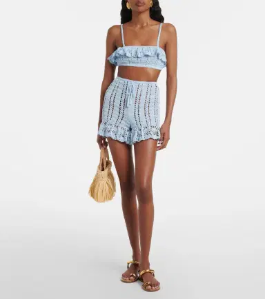 Anna Kosturova Crochet cotton shorts | Thumbnail 2
