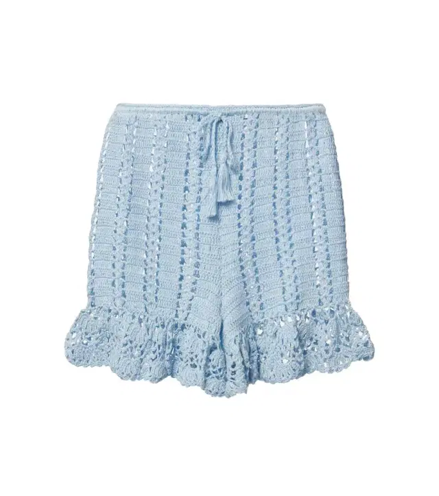 Anna Kosturova Crochet cotton shorts