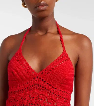 Anna Kosturova Filigree crochet cotton minidress | Thumbnail 5