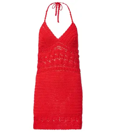 Anna Kosturova Filigree crochet cotton minidress | Thumbnail 1