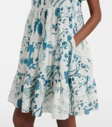 Erdem Floral tiered cotton and linen minidress | Thumbnail 2 Erdem Floral tiered cotton and linen minidress | Thumbnail 2