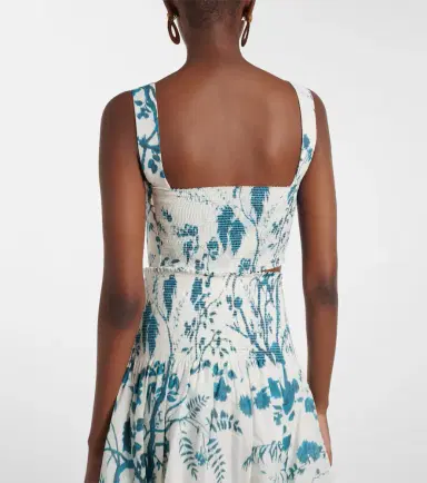 Erdem Floral cotton and linen crop top | Thumbnail 5 Erdem Floral cotton and linen crop top | Thumbnail 5