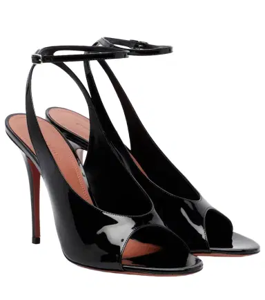 Amina Muaddi Anok patent leather slingback sandals | Thumbnail 1