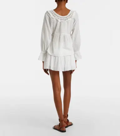 Posse Danielle lace-trimmed cotton skort | Thumbnail 4 Posse Danielle lace-trimmed cotton skort | Thumbnail 4