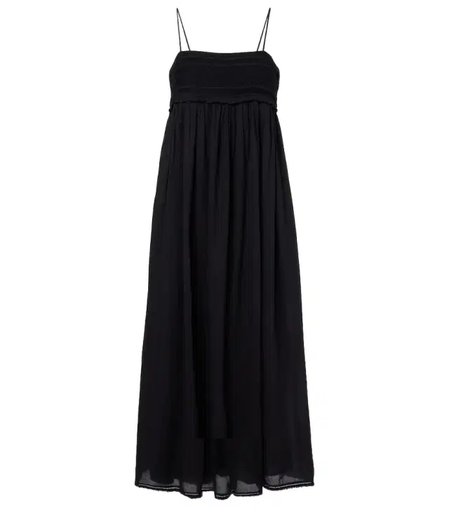 Posse Danielle lace-trimmed cotton midi dress