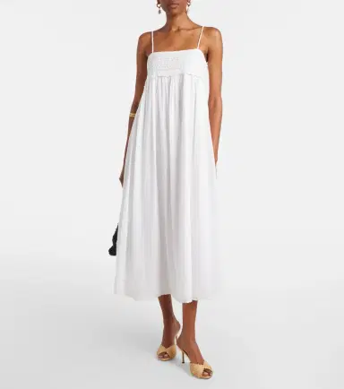 Posse Danielle lace-trimmed cotton midi dress | Thumbnail 4 Posse Danielle lace-trimmed cotton midi dress | Thumbnail 4