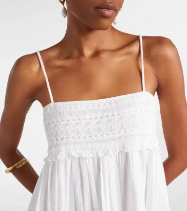 Posse Danielle lace-trimmed cotton midi dress | Thumbnail 5 Posse Danielle lace-trimmed cotton midi dress | Thumbnail 5