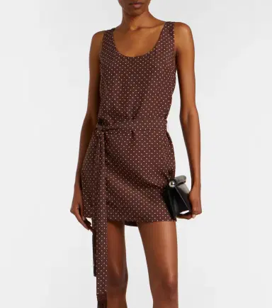 Posse Evie belted polka-dot minidress | Thumbnail 4