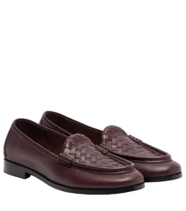 Bottega Veneta Silenzio Intrecciato leather loafers | Thumbnail 1