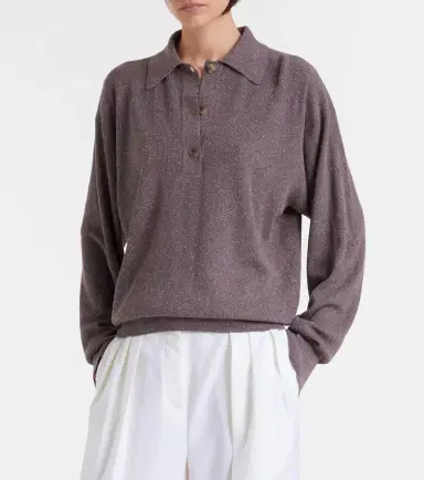 Calvin Klein Collection Helga silk polo sweater | Thumbnail 6