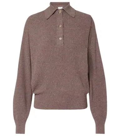 Calvin Klein Collection Helga silk polo sweater | Thumbnail 1