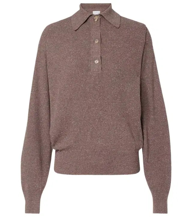 Helga silk polo sweater