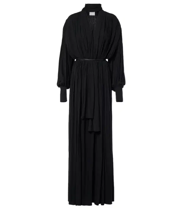 Calvin Klein Collection Yasmine scarf-detail cotton-blend maxi gown