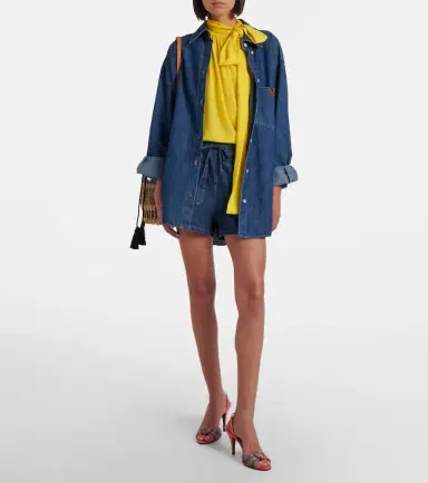 Valentino VGold denim shorts | Thumbnail 5 Valentino VGold denim shorts | Thumbnail 5