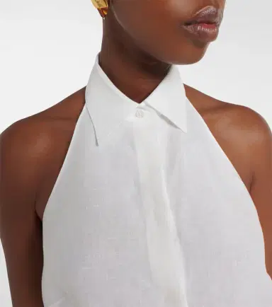 Ralph Lauren Collection Eldred halterneck linen top | Thumbnail 3 Ralph Lauren Collection Eldred halterneck linen top | Thumbnail 3