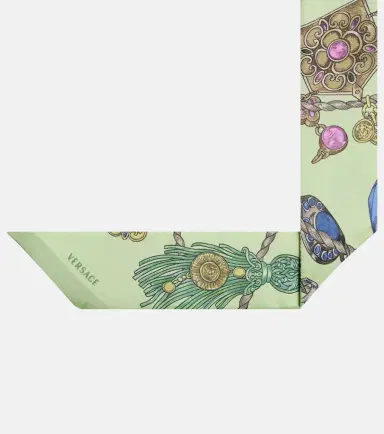 Versace Floral silk twill scarf | Thumbnail 2