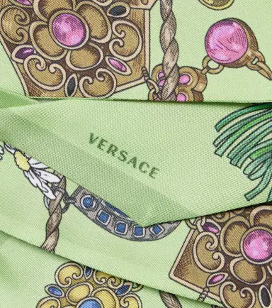 Versace Floral silk twill scarf | Thumbnail 3