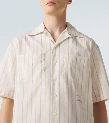 Calvin Klein Collection Nathaniel striped bowling shirt | Thumbnail 3