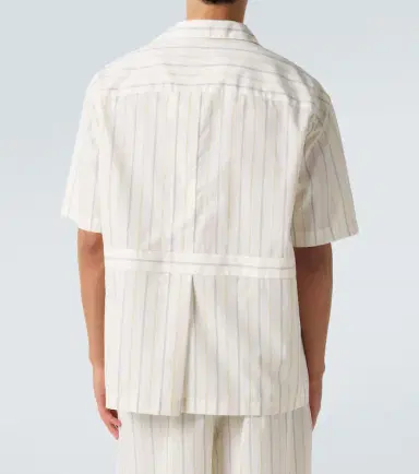 Calvin Klein Collection Nathaniel striped bowling shirt | Thumbnail 4