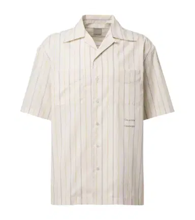 Calvin Klein Collection Nathaniel striped bowling shirt | Thumbnail 1