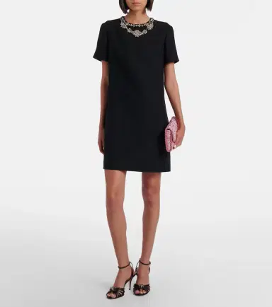 Valentino Crepe Couture embellished wool and silk minidress | Thumbnail 4 Valentino Crepe Couture embellished wool and silk minidress | Thumbnail 4