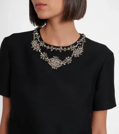 Valentino Crepe Couture embellished wool and silk minidress | Thumbnail 5 Valentino Crepe Couture embellished wool and silk minidress | Thumbnail 5