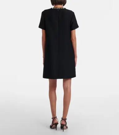 Valentino Crepe Couture embellished wool and silk minidress | Thumbnail 6 Valentino Crepe Couture embellished wool and silk minidress | Thumbnail 6