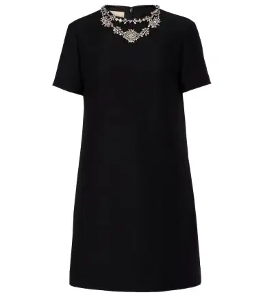 Valentino Crepe Couture embellished wool and silk minidress | Thumbnail 1 Valentino Crepe Couture embellished wool and silk minidress | Thumbnail 1