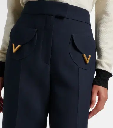 Valentino VGold Crepe Couture wide-leg pants | Thumbnail 4
