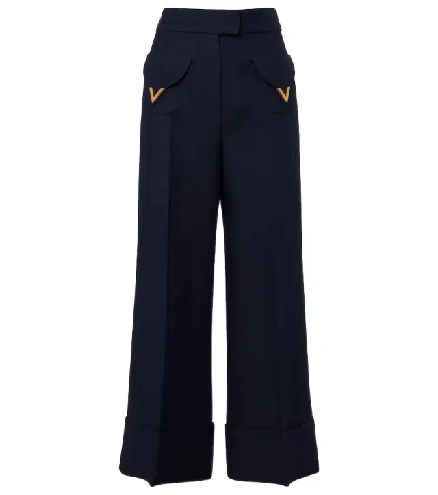 Valentino VGold Crepe Couture wide-leg pants